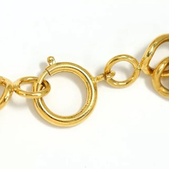 CHANEL 31 RUE CAMBON PARIS Coin Choker Necklace 16" Gold Tone #26244 - Picture 8 of 16